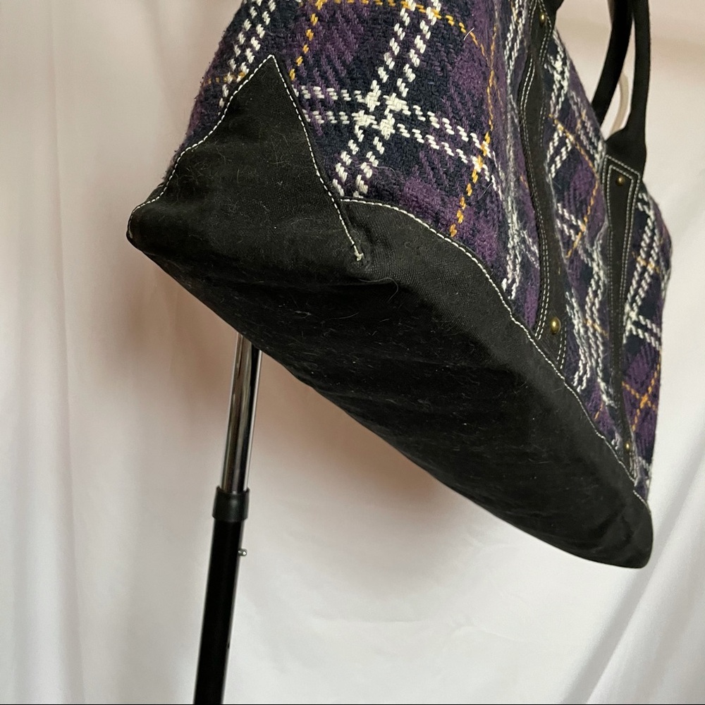 Plaid Tote Overnight Bag View 3